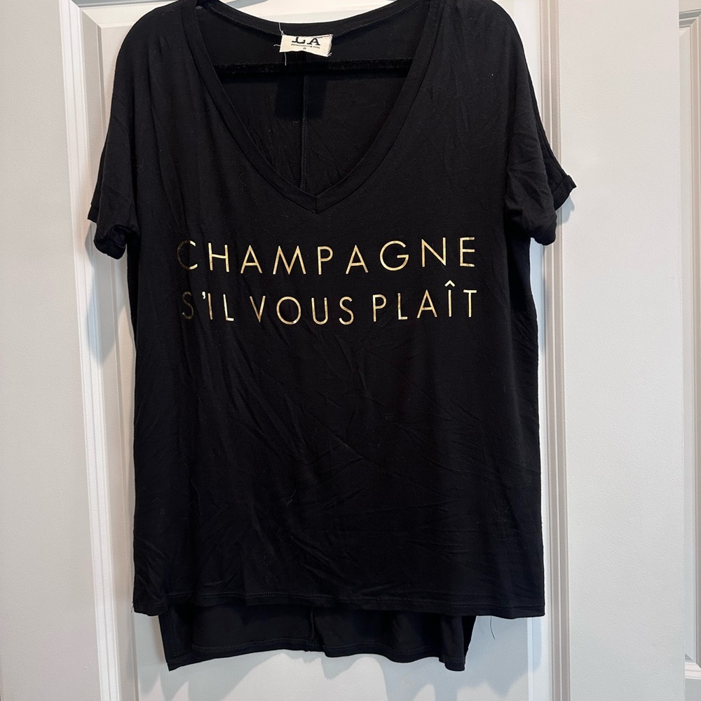 PPLA Black Tee with Gold Graphic
